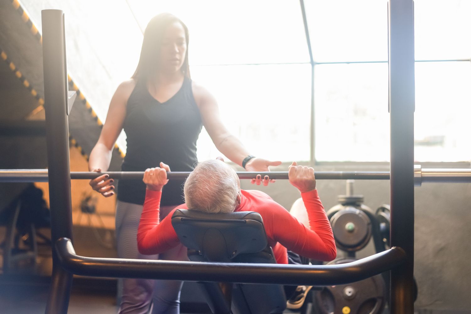 strength declines faster than muscle mass